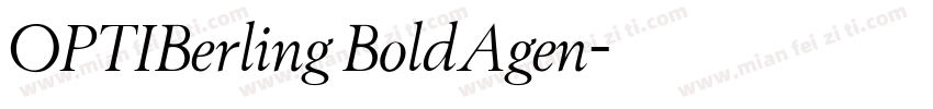 OPTIBerling BoldAgen字体转换